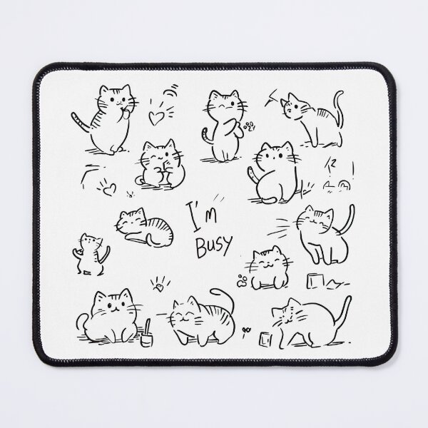Item preview, I'm Busy Cat Drawing Graphic designed and sold by MaryFiore.