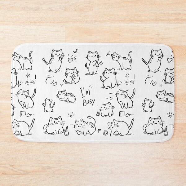 Item preview, I'm Busy Cat Drawing Graphic designed and sold by MaryFiore.