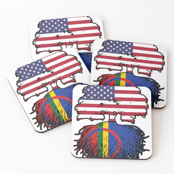 Item preview, Sami Saami American USA Tree Roots Flag designed and sold by FlagX.