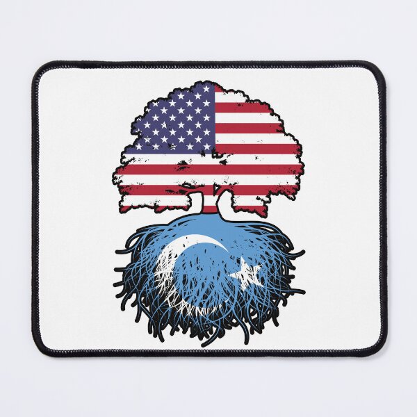 Item preview, East Turkistan Uyghur American USA Tree Roots Flag designed and sold by FlagX.