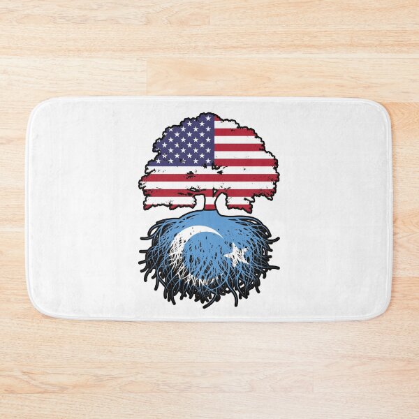 Item preview, East Turkistan Uyghur American USA Tree Roots Flag designed and sold by FlagX.