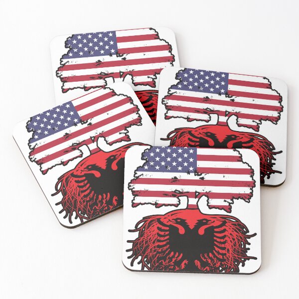 Item preview, Albania Albanian American USA United States America Tree Roots Flag designed and sold by FlagX.