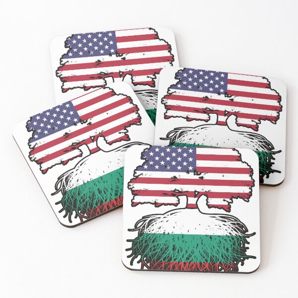 Item preview, Bulgaria Bulgarian American USA United States America Tree Roots Flag designed and sold by FlagX.