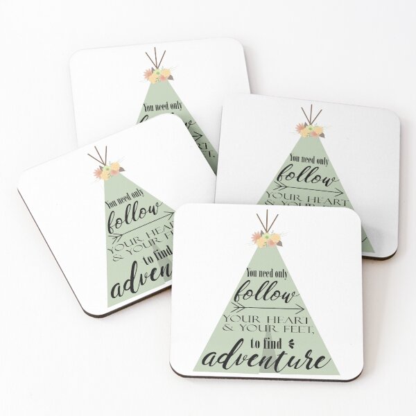 Item preview, Adventure motivational slogan on a green coloured tent background designed and sold by CynquoiaDesigns.