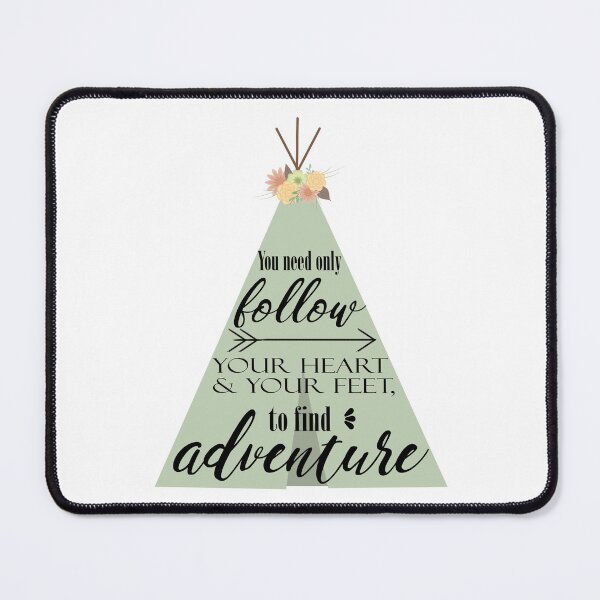 Item preview, Adventure motivational slogan on a green coloured tent background designed and sold by CynquoiaDesigns.