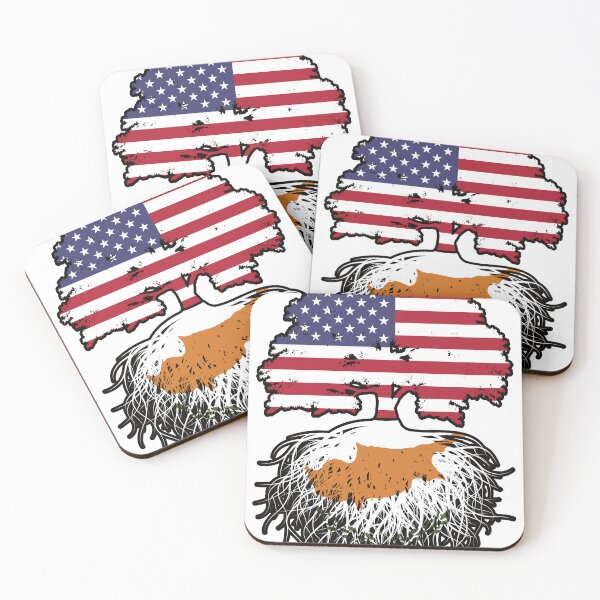 Item preview, Cyprus Cypriot American USA United States America Tree Roots Flag designed and sold by FlagX.