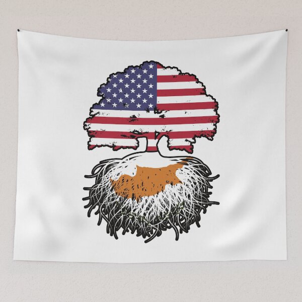 Item preview, Cyprus Cypriot American USA United States America Tree Roots Flag designed and sold by FlagX.