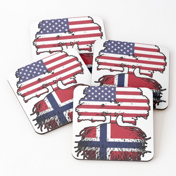 Item preview, Norway Norwegian American USA United States America Tree Roots Flag designed and sold by FlagX.