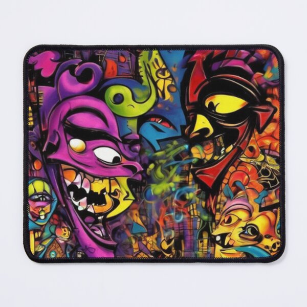 Item preview, Abstract Cartoon Faces Graffiti designed and sold by TheDarkWardrobe.