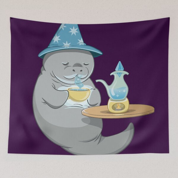 Item preview, Manatee enjoying Mana Tea designed and sold by chloetse.