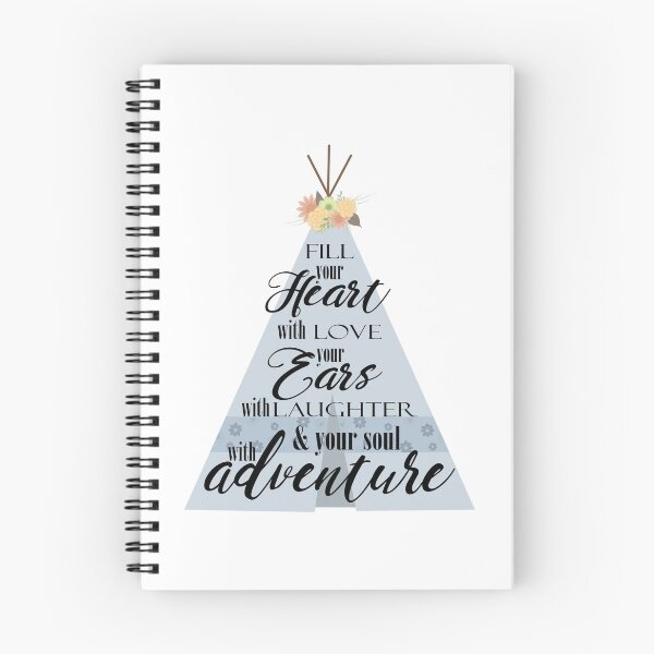 Item preview, Adventure motivational slogan on a pastel blue tent background designed and sold by CynquoiaDesigns.