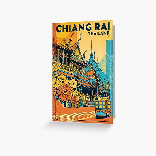 Item preview, Chiang Rai Thailand Vintage Travel Tourism  designed and sold by TravelersGems.