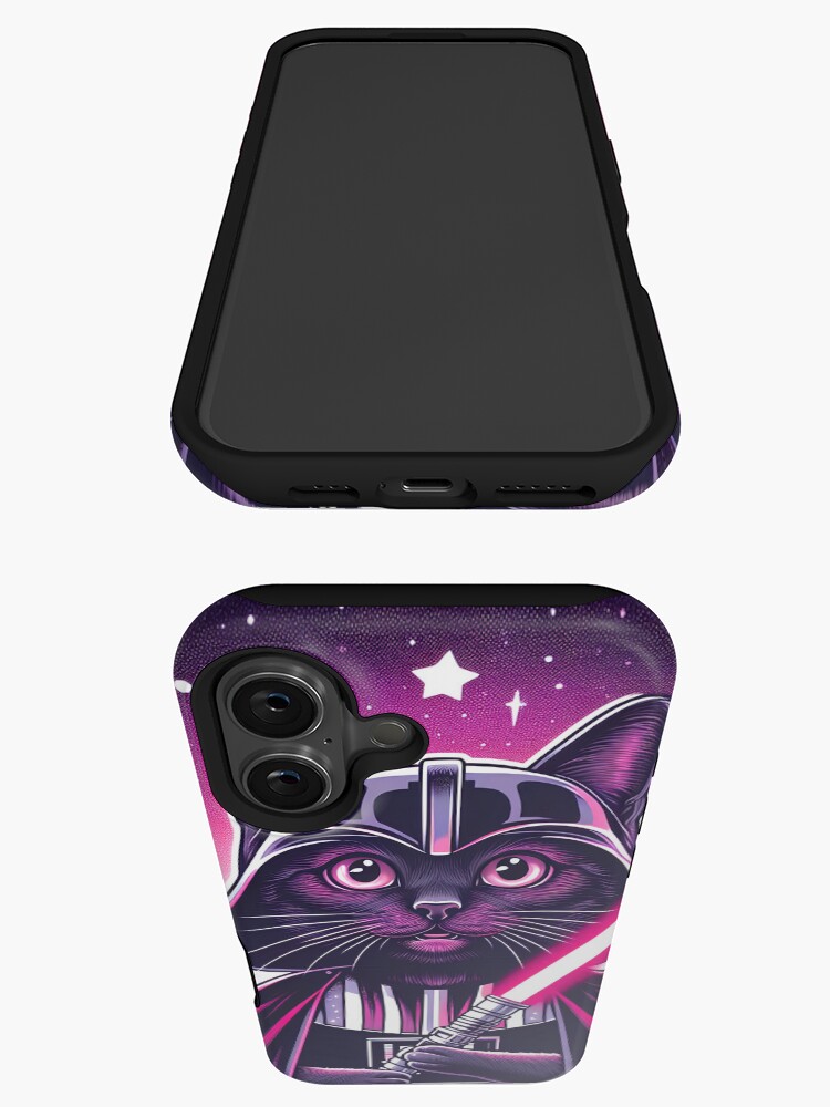 Imagen 3 de 4, Funda de iPhone con la obra gatito darth, diseñada y vendida por chelley1138.