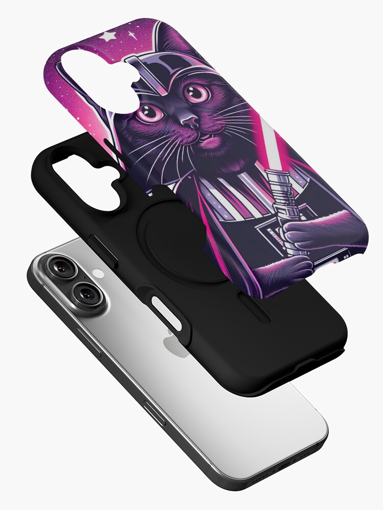Imagen 2 de 4, Funda de iPhone con la obra gatito darth, diseñada y vendida por chelley1138.