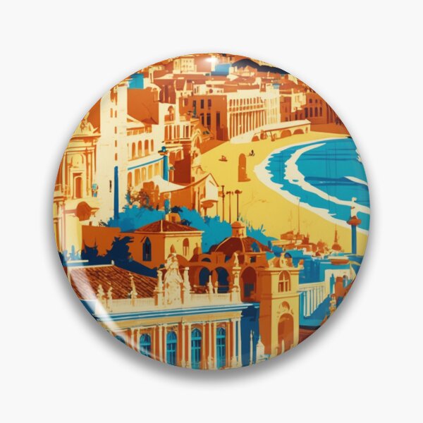 Item preview, A Coruña Spain Vintage Travel Tourism  designed and sold by TravelersGems.