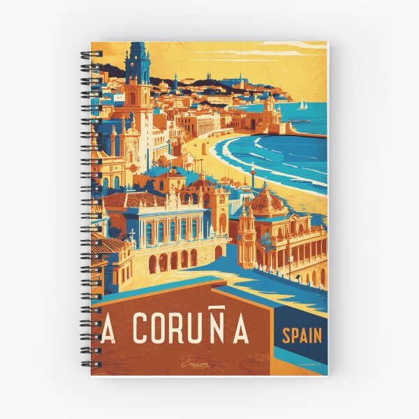 Item preview, A Coruña Spain Vintage Travel Tourism  designed and sold by TravelersGems.