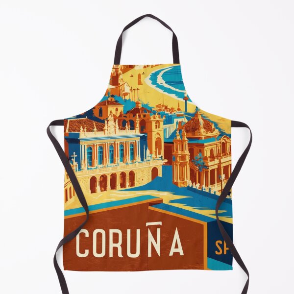 Item preview, A Coruña Spain Vintage Travel Tourism  designed and sold by TravelersGems.