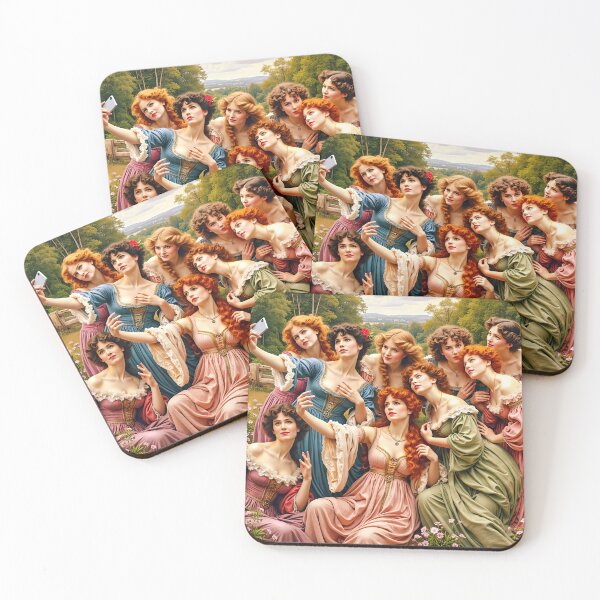 Item preview,  Altered Art Pre-Raphaelite Group Selfie. designed and sold by PyxieZen.