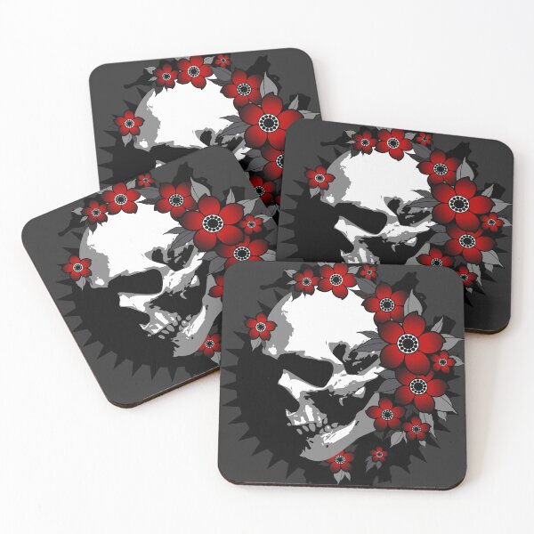Item preview, Skull, flowers and spikes designed and sold by Sima Sirus.