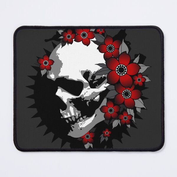 Item preview, Skull, flowers and spikes designed and sold by Sima Sirus.