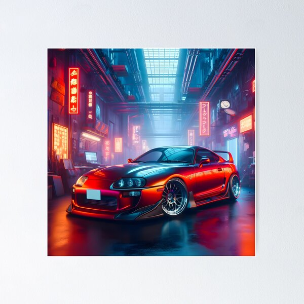 Item preview, Supra MK4 in Neon Cyberpunk City designed and sold by RCStoreUy.