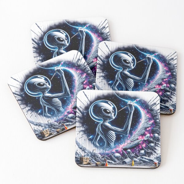 Item preview, Alien Painting Cosmic Mural designed and sold by ZetaDream.