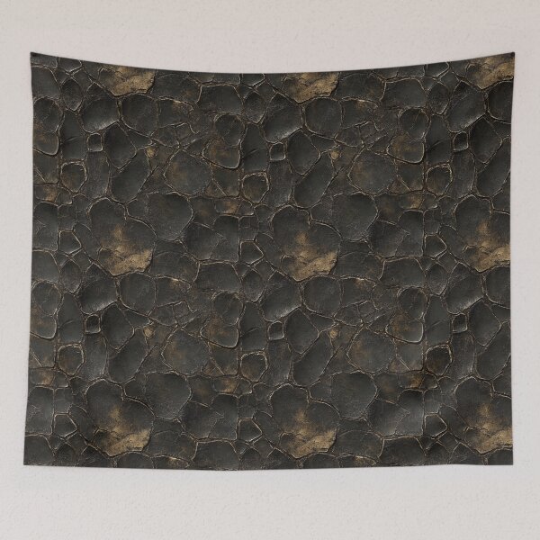 Item preview, Cracked Black Lava Rock Texture Pattern designed and sold by InkInduldge.