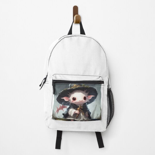 Item preview, Cute Axolotl Necromancer Fantasy RPG Illustration designed and sold by CrownedCanvas.