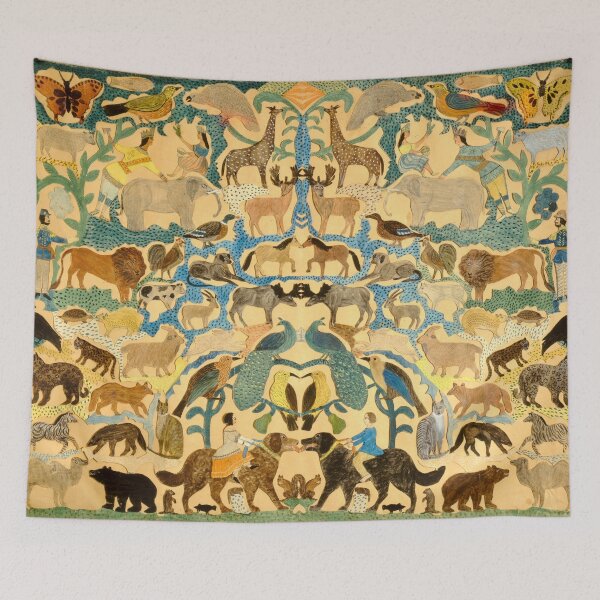 Item preview, Primitive Art Family Tree Design with Animals designed and sold by CulturalCurios.