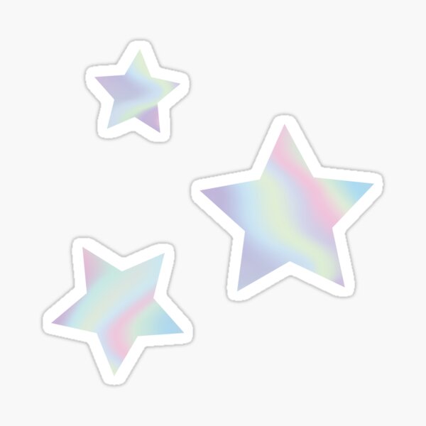 4mm Holographic Star Stickers Tiny Stars Stickers Vinyl Holo