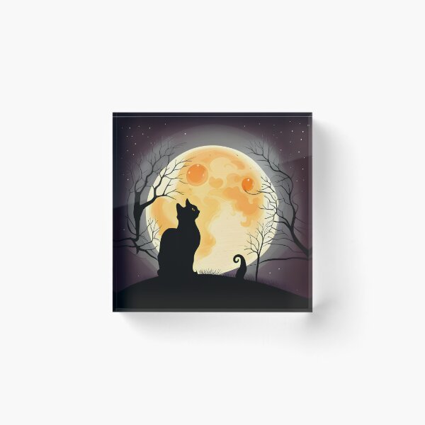 Item preview, Halloween Black Cat Looking at Full Moon designed and sold by Travelcases.