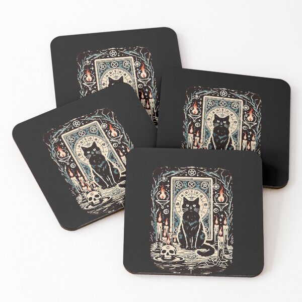 Item preview, HALLOWEEN TAROT STYLE BLACK CAT OCCULT MYSTICAL, AI designed and sold by davidjulie.