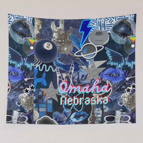 Item preview, Omaha Nebraska COLLAGE designed and sold by dormsanddoodles.