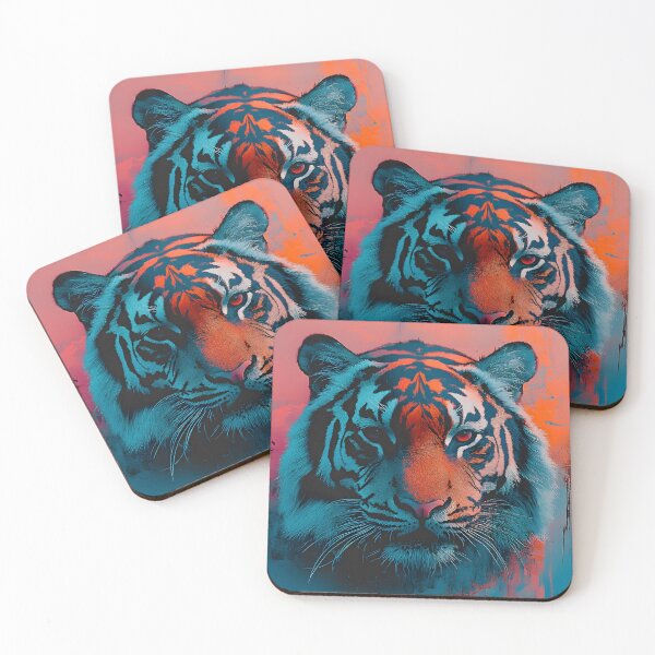 Artikelvorschau, Neon Tiger: Glitchcore entworfen und verkauft von AI-Only Creations.