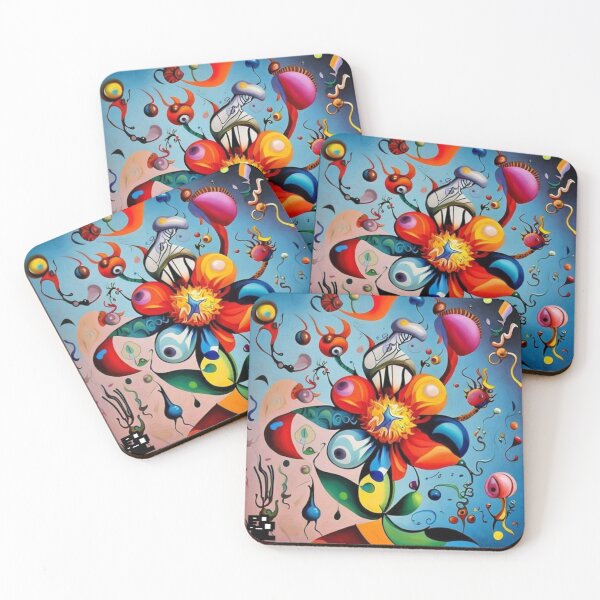 Item preview, Psychedelic Floral Show by Fiona designed and sold by Owl-o-the-wisp.