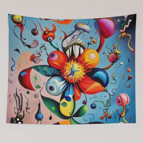 Item preview, Psychedelic Floral Show by Fiona designed and sold by Owl-o-the-wisp.