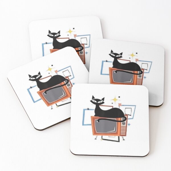 Item preview, Retro Vintage Mid-Century Modern Look Cats 50s 60s design designed and sold by Baldazar.