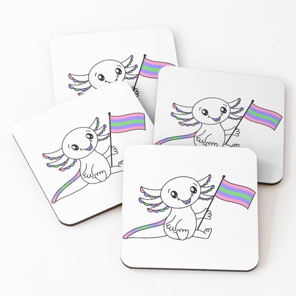 Item preview, Cute Axolotl with Trigender Pride Flag LGBTQ+ designed and sold by JoyfulJen.