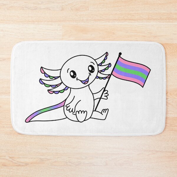 Item preview, Cute Axolotl with Trigender Pride Flag LGBTQ+ designed and sold by JoyfulJen.