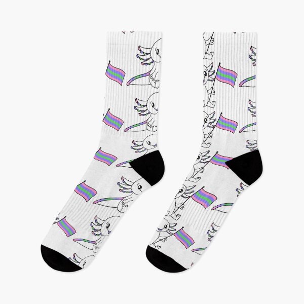 Item preview, Cute Axolotl with Trigender Pride Flag LGBTQ+ designed and sold by JoyfulJen.