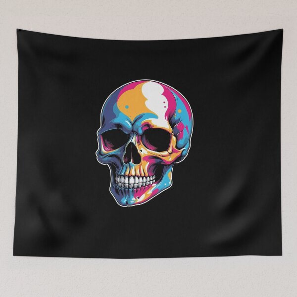 Item preview, Abstract Colorful Skull  designed and sold by BrickXSq.
