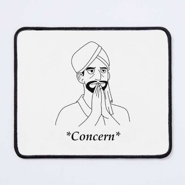 Item preview, Kishar LARP: Concerned Rashad (black lineart) designed and sold by KisharLARPMerch.