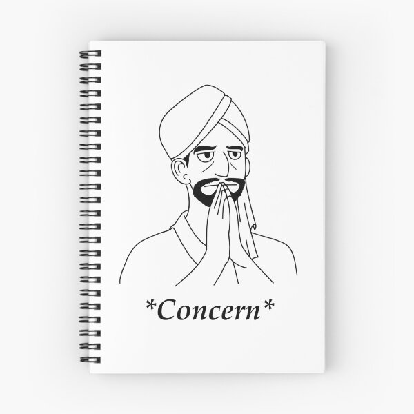 Item preview, Kishar LARP: Concerned Rashad (black lineart) designed and sold by KisharLARPMerch.