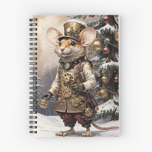 Item preview, Steampunk Mouse Decorating the Christmas Tree designed and sold by FlowerMeFlorals.
