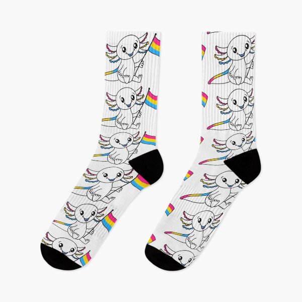 Item preview, Cute Axolotl with Pansexual Pride Flag LGBTQ+ designed and sold by JoyfulJen.
