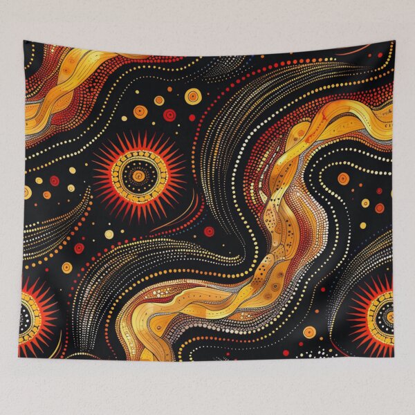 Item preview, Aboriginal Inspired Dot Art - Wilderness designed and sold by GrinGalore.