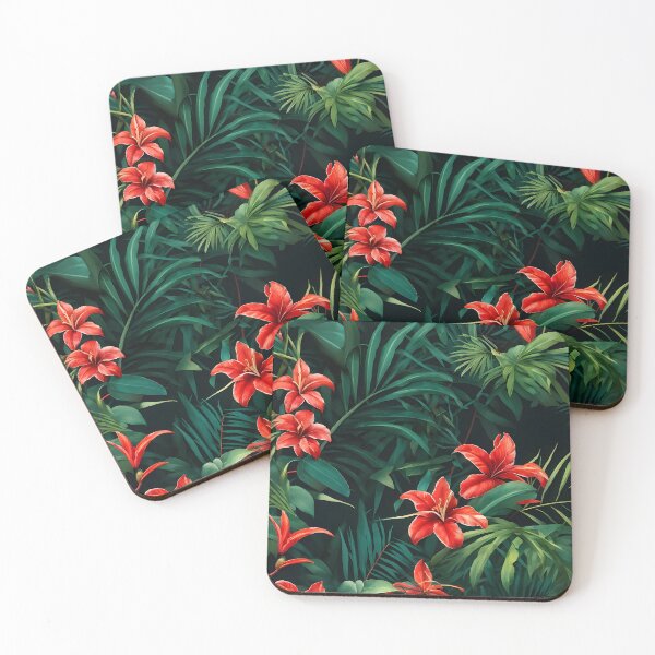 Aperçu de l'œuvre Motif de fleurs rouges créée et vendue par Tim Dusenberry.