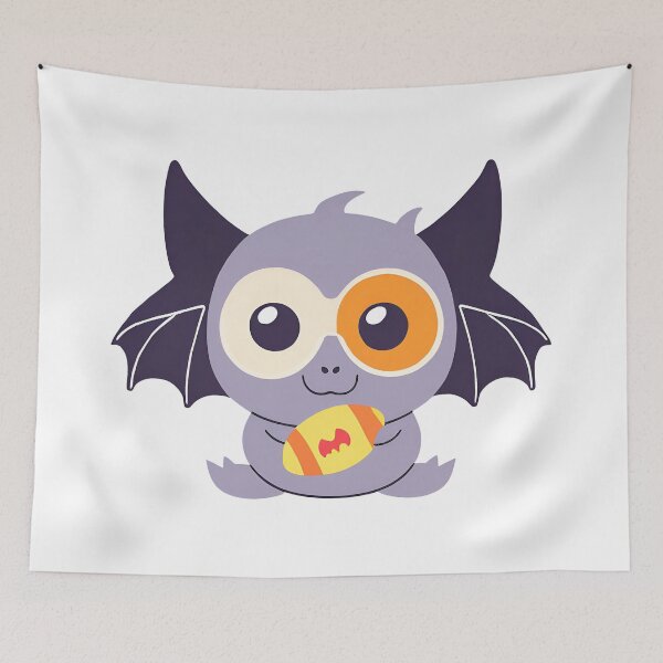 Item preview, Neon Kawaii Horror Vampire Bat - 3D Expressionism Halloween Design D13 designed and sold by pixelandcrafted.