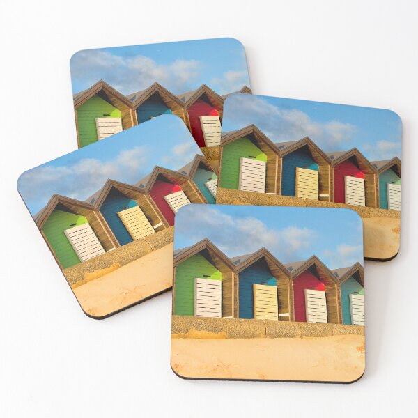 Item preview, Blyth Beach Huts in Winter Sunshine designed and sold by Violaman.