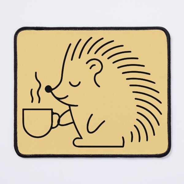 Item preview, Hedgehog drinking coffee designed and sold by Spreading Smile.